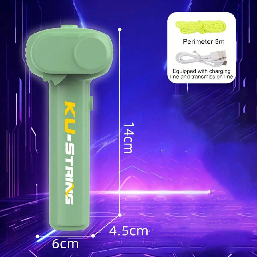 Launcher Loop Fidget Toy，Rope Launcher Zipstring Handheld Adjustable Speed Luminous Rope Lasso Kid Adult Fun Game Squirt Toys