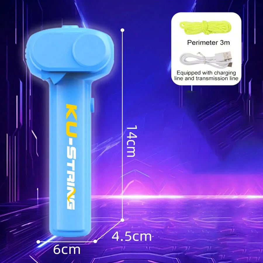 Launcher Loop Fidget Toy，Rope Launcher Zipstring Handheld Adjustable Speed Luminous Rope Lasso Kid Adult Fun Game Squirt Toys